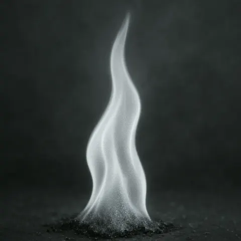 Fire Emanating a Gentle Silvery Shimmer