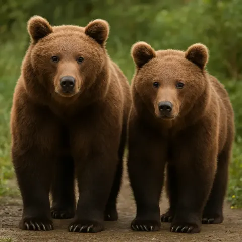 Picture Featuring Two Bears