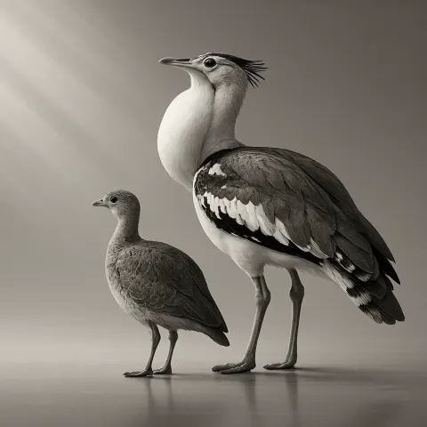 Majestic Kori Great Bustard Male—defined by its Very Large Size