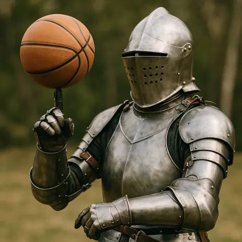 Picture of a Knight Wearing Shiny Steel Armor