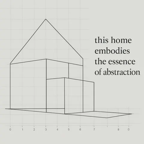 Technical Architectural Drawing Highlights a Minimalist House Concept