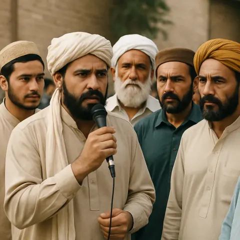 Group of Men Wearing Traditional Pakistani Attire