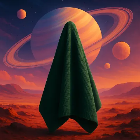 Against the Vibrant Palette of an Alien Planet