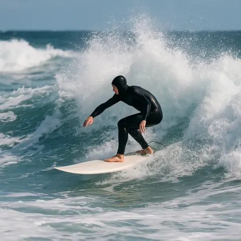 Person Wearing a Black Wetsuit