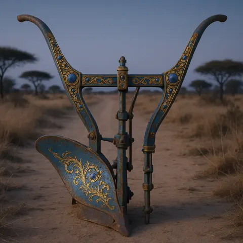 Worn Blue Plow