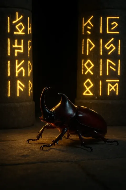 Solitary Rhinoceros Beetle