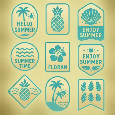Collection of Nine Beautifully Crafted Badges