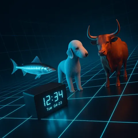 Within a Digital Cyberspace of Glowing Neon Lines and Grids