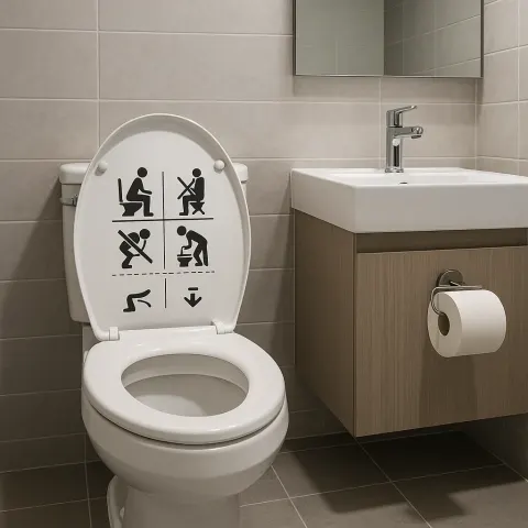 Modern Bathroom with a Toilet