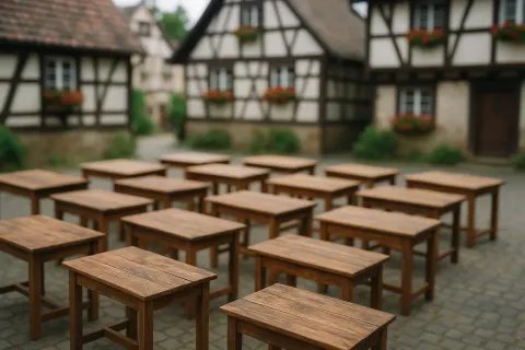 Captivating Collection of Approximately Eleven Reclaimed Wood Desks