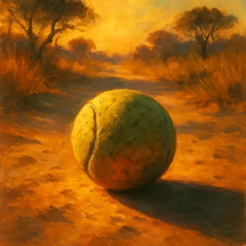 Resting with Informal Asymmetrical Balance on a Dusty Path