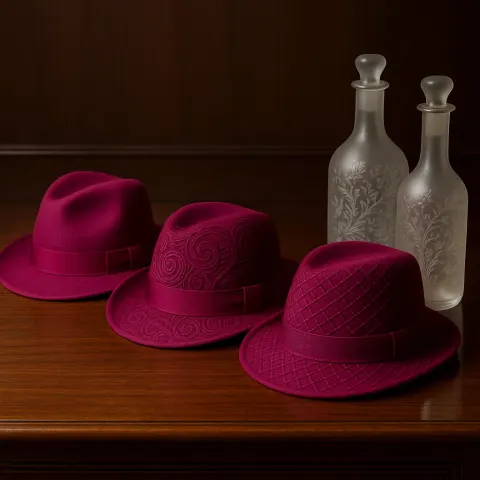 Three Vivid Fuchsia Hats