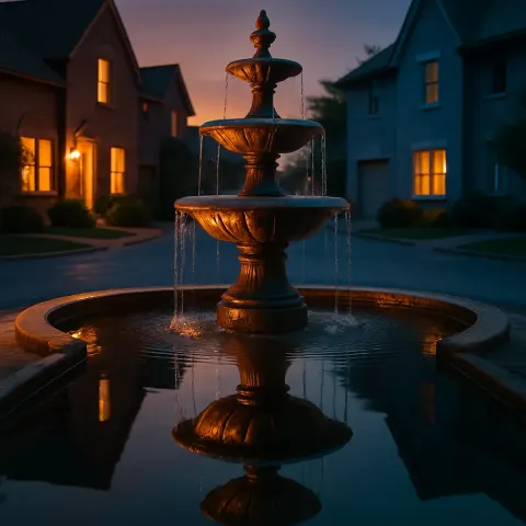 Single Aged Copper Fountain