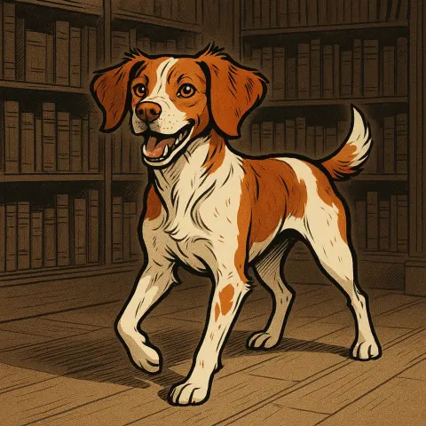 Athletic and Agile Orange and White Brittany Spaniel