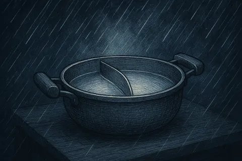Amidst the Obscured Visibility of a Driving Heavy Rain