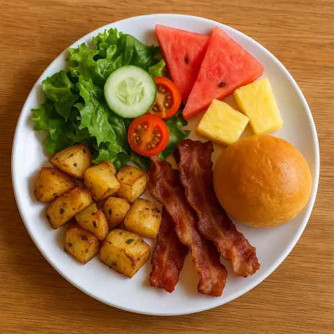 Plate with a Mix of Fresh Salad