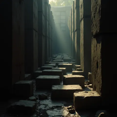 Summer Blocks Interlocking in Dramatic Cinematic Shadow