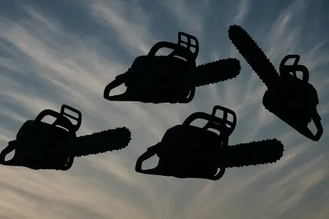 Several Varied Chainsaws