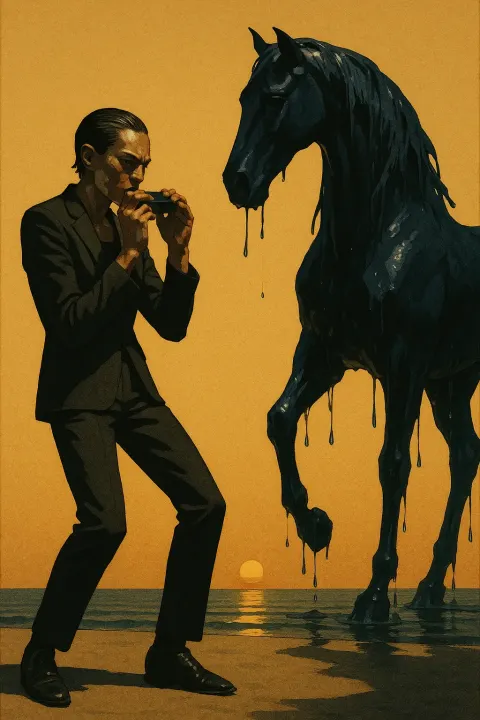 Androgynous Leader with Slicked-back Hair