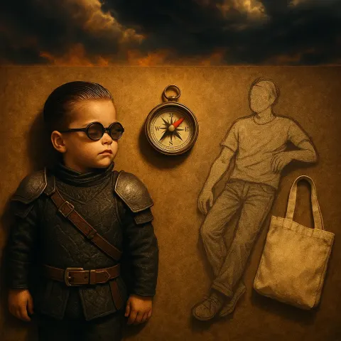 Toddler with Slicked-back Hair
