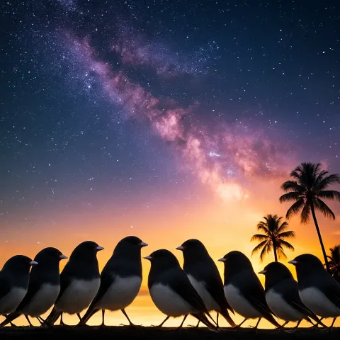 Cluster of Around Nine Juncos