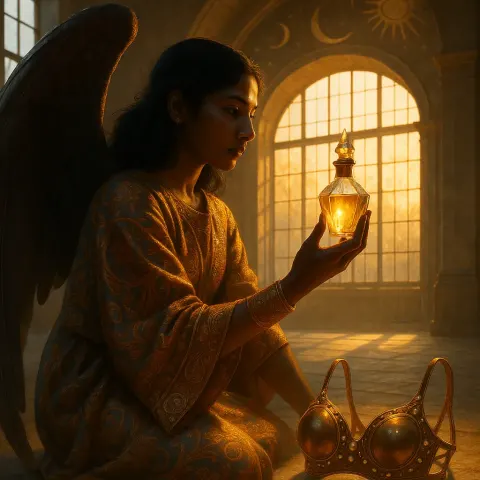 Winged Figure of Discernible South Asian Descent