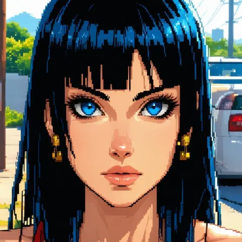 Nico Robin Backlit in Sunny Pixel Portrait