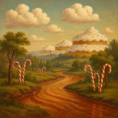 Enchanting Scene Inspired by the Hudson River School Aesthetic