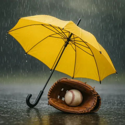 Depict a Scene Featuring a Leather Baseball Glove