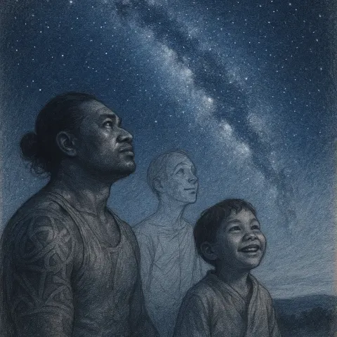 Photorealistic Pacific Islander Laborer with Tribal Tattoos