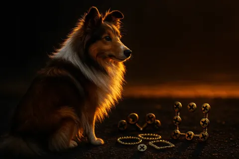 Sable and White Shetland Sheepdog