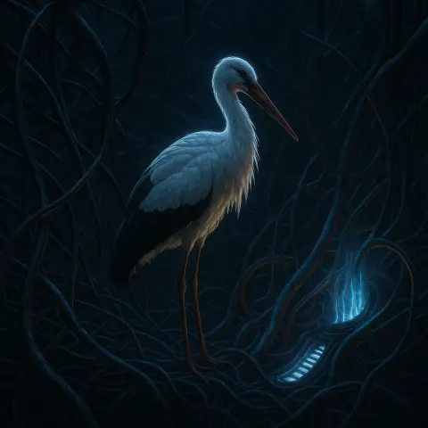 Lone White Stork