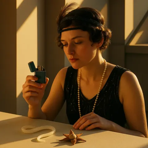 Non-binary Presenting Emerging Talent in 1920s Flapper Great Gatsby Style