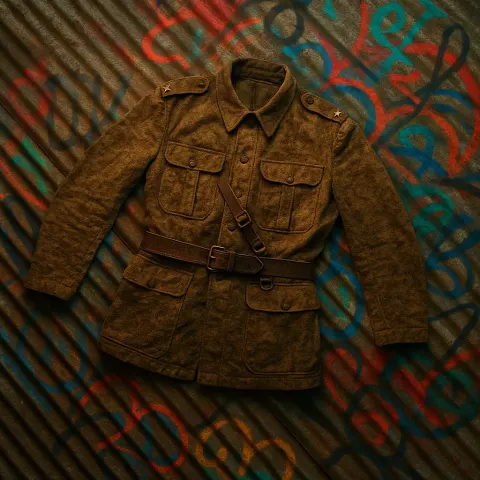 Single World War II Olive Drab Green Military Uniform