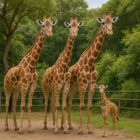 Three Adult Giraffes