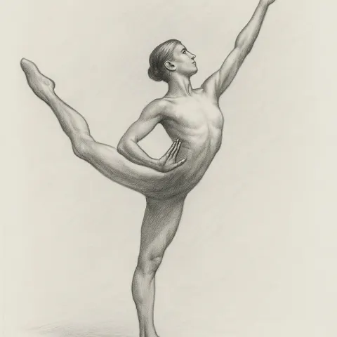 Figure Strikes a Dynamic Pose
