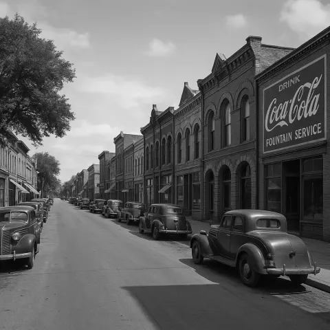 Historic Town Street with Vintage Architecture