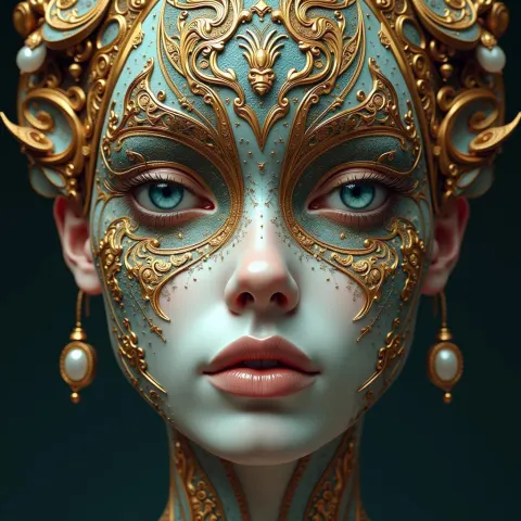 Sheeva in Flowing Art Nouveau Machine Symmetry