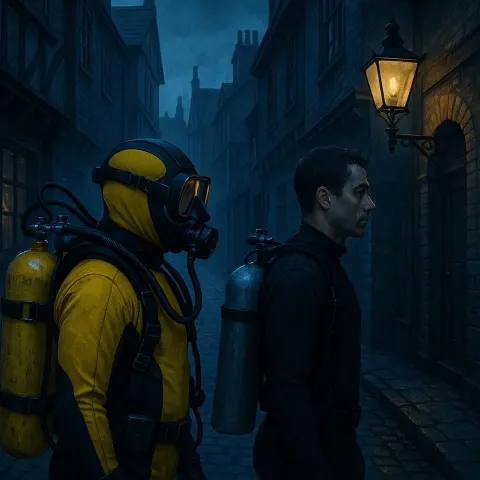Within the Gas Lamp-lit Narrow Alleys in a Victorian Era