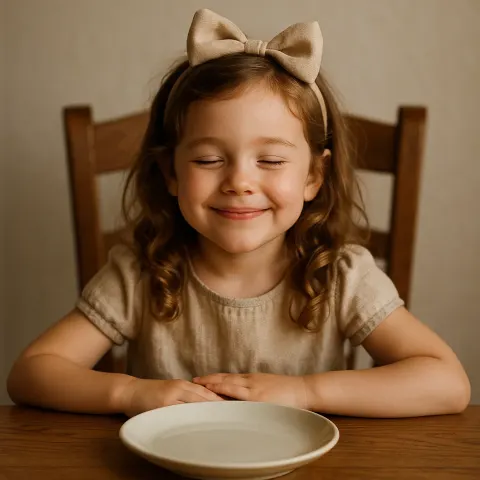 Contently Smiling Young Girl