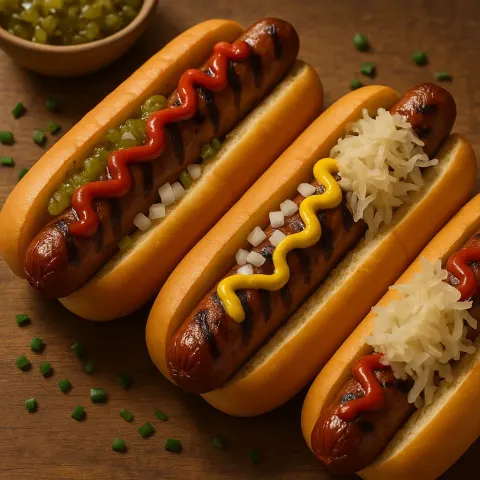 Three Sausages Grilled to Perfection