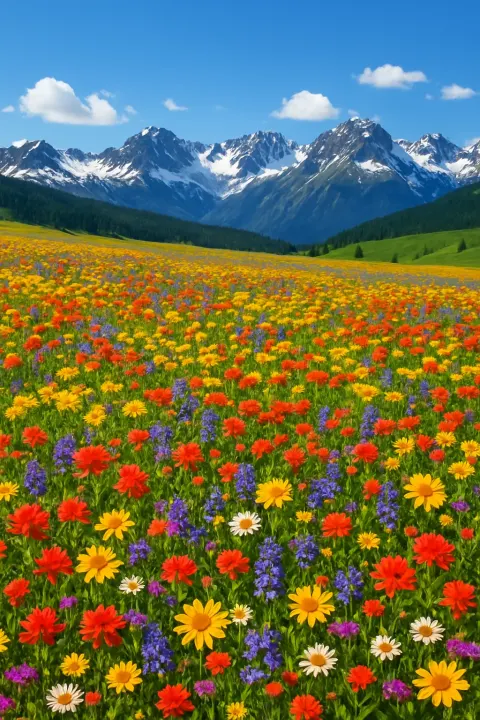 Countless Wildflowers Create a Vibrant Carpet of Color