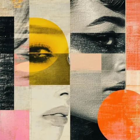 Layered Collage Channeling Vasarely Collins and Rauschenberg