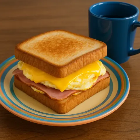 Toasted Breakfast Sandwich with Eggs