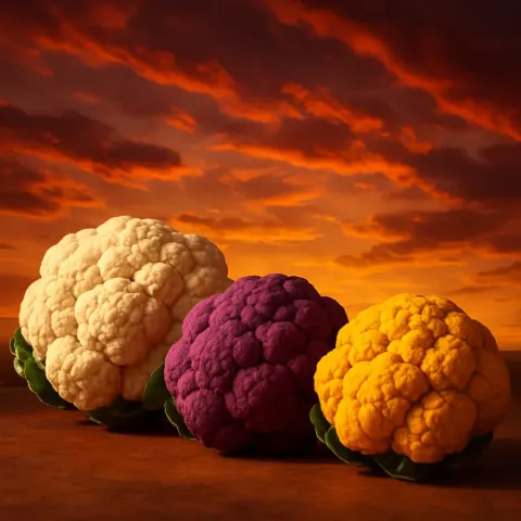 Three Varied Cauliflowers