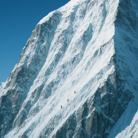 Few Tiny Climbers Are Barely Visible