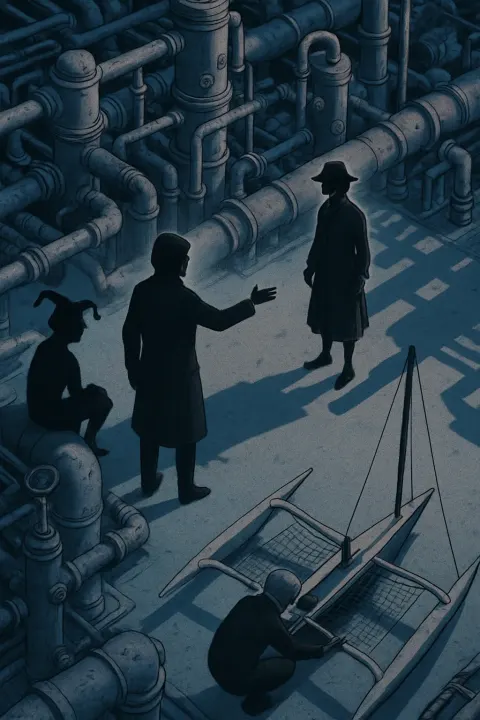 Vast Complex Network of Rusted Pipes