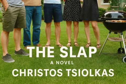People Standing on a Grassy Lawn at a Suburban Barbecue