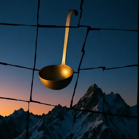 Large Golden Ladle