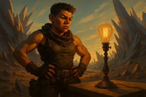 Post-apocalyptic Educator—their Athletic Form Striking a Confident Hands-on-hips Pose